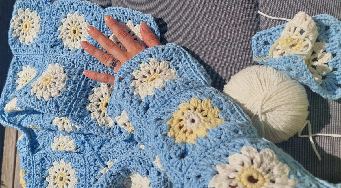 crochet granny square panels