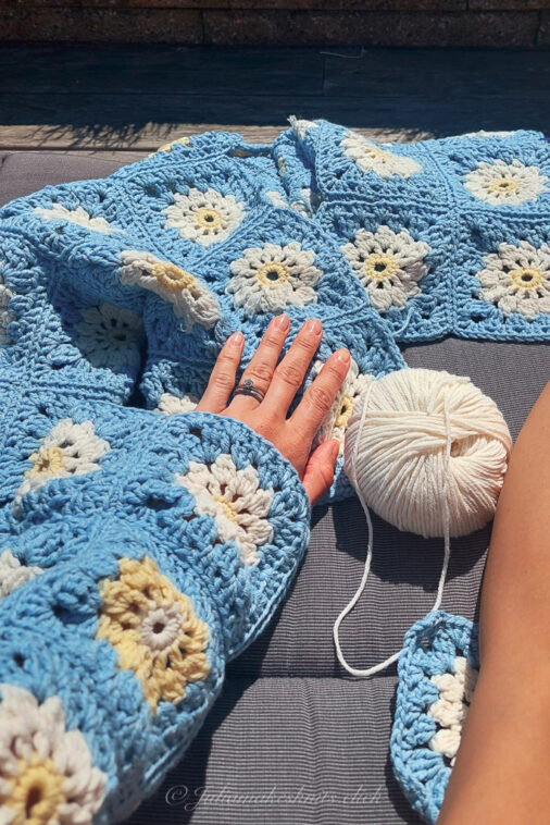 image of granny square cardigan