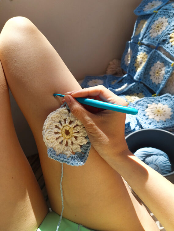 image of granny square cardigan