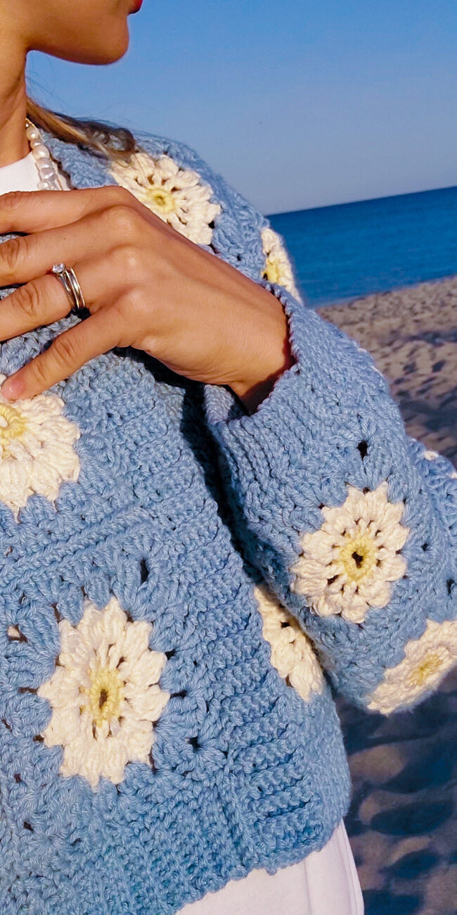 image of granny square cardigan