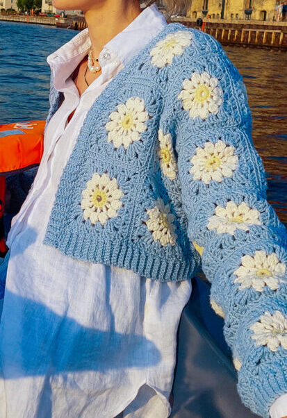 image of granny square cardigan