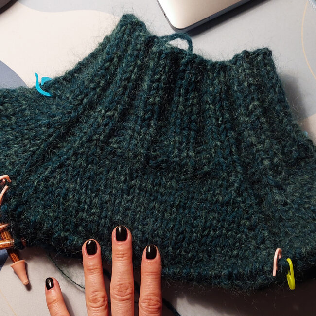 Knitting My First Sweater – Top-Down Raglan